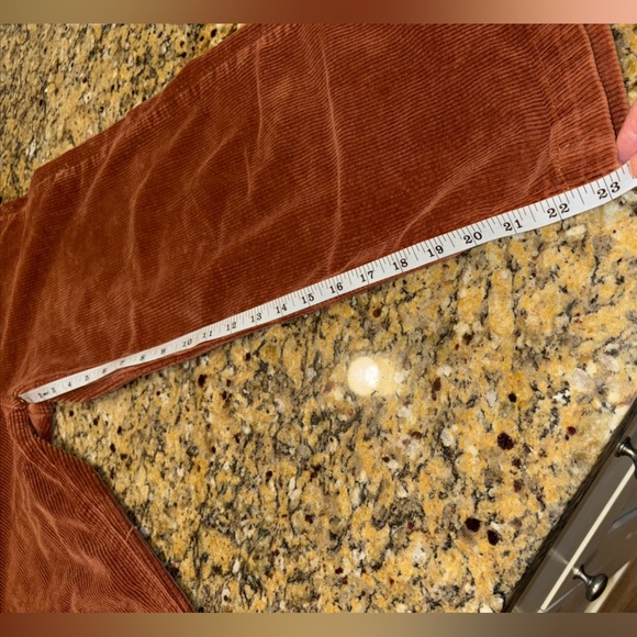 RAG POETS WOMENS SIZE 25 WAIST CROPPED CORDUROY PANTS RUST COLOR - Picture 14 of 16